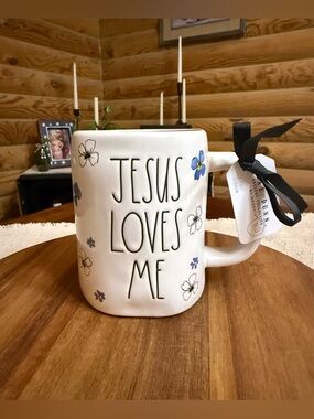 JESUS LOVES ME Rae Dunn Coffee Mug